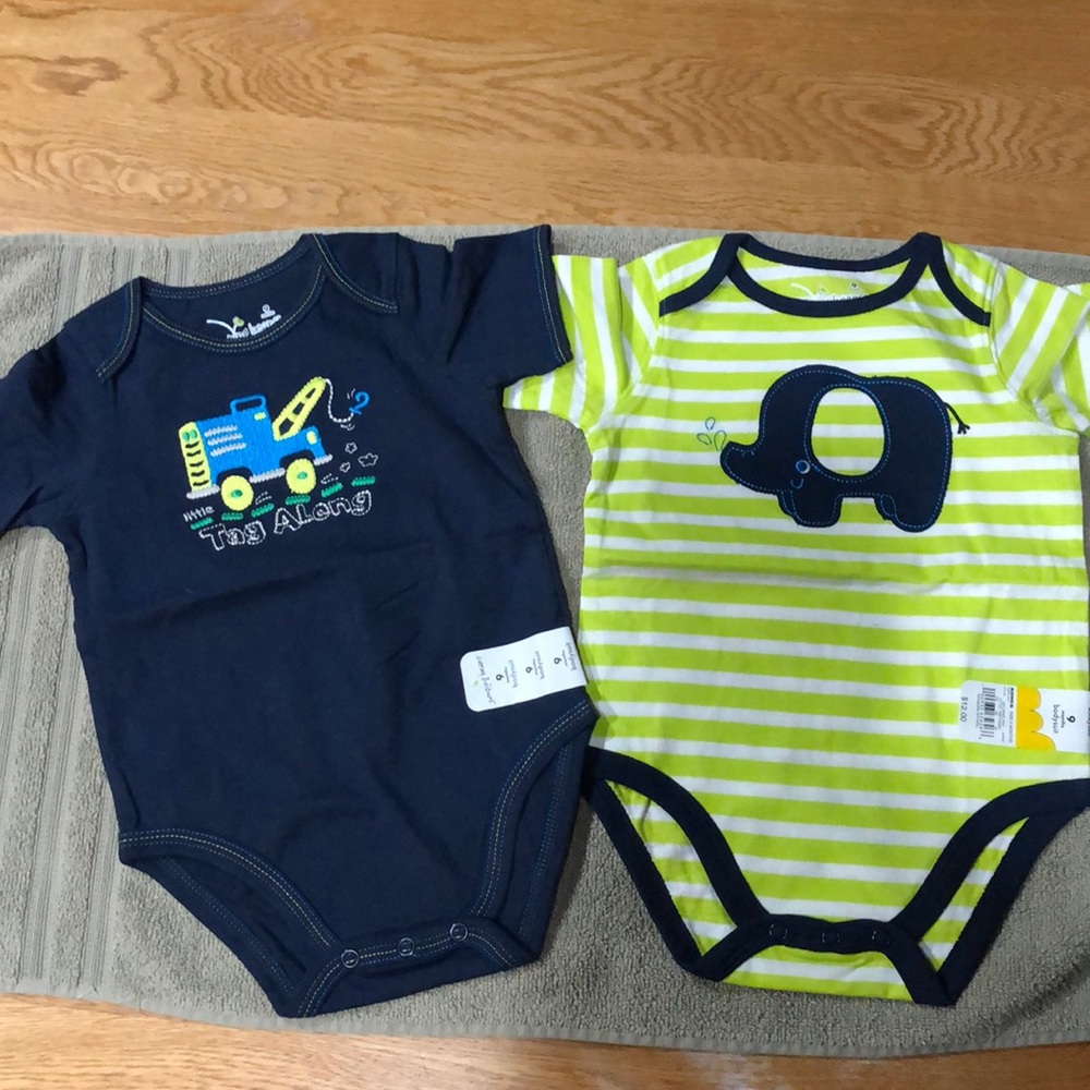 2 cute onesies 9 months
